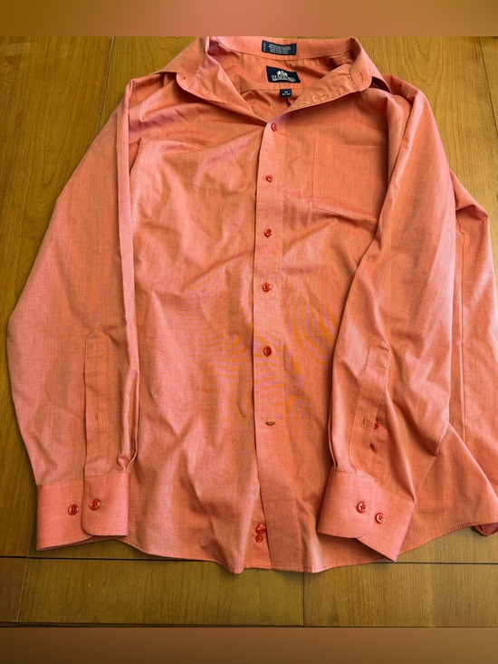 Stafford Other - Men's Stafford Coral Button-Up Cotton Blend Shirt | 16 (34-35)